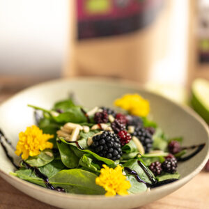 Gefriergetrocknete Brombeeren Salat
