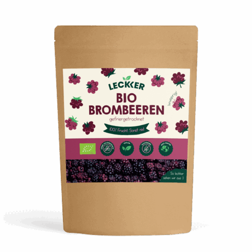 Gefriergetrocknete Brombeeren Packung