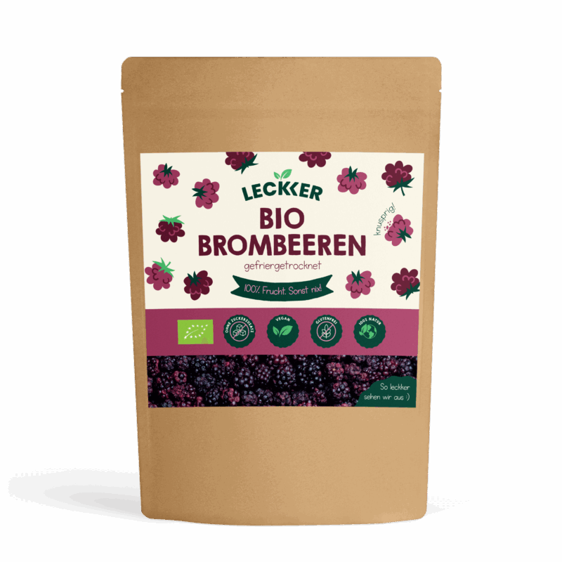 Gefriergetrocknete Brombeeren Packung