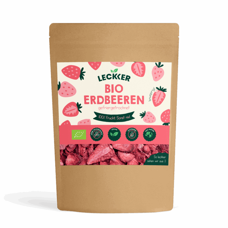 Gefriergetrocknete Erdbeeren Packung