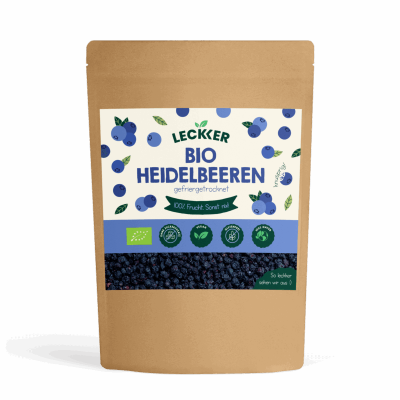 Gefriergetrocknete Heidelbeeren Packung